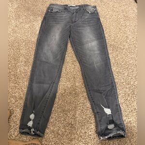 KanCan Gray Distressed Skinny Jeans
